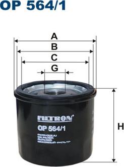 Filtron OP564/1 - Eļļas filtrs adetalas.lv