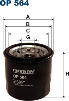 Filtron OP564 - Eļļas filtrs adetalas.lv