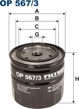 Filtron OP567/3 - Eļļas filtrs adetalas.lv