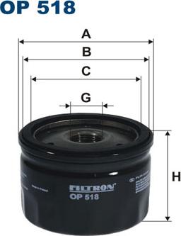 Filtron OP518 - Eļļas filtrs adetalas.lv