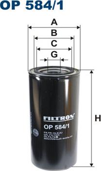 Filtron OP584/1 - Eļļas filtrs adetalas.lv