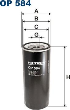 Filtron OP584 - Eļļas filtrs adetalas.lv