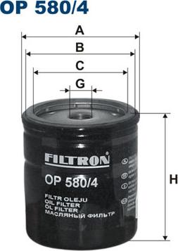 Filtron OP580/4 - Eļļas filtrs adetalas.lv