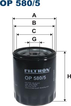 Filtron OP580/5 - Eļļas filtrs adetalas.lv