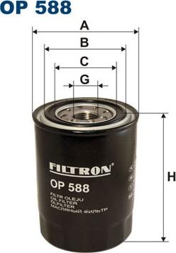 Filtron OP588 - Eļļas filtrs adetalas.lv