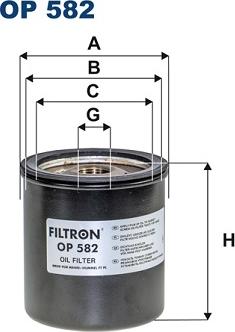 Filtron OP582 - Eļļas filtrs adetalas.lv