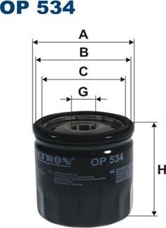 Filtron OP534 - Eļļas filtrs adetalas.lv