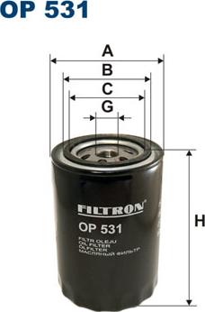 Filtron OP531 - Eļļas filtrs adetalas.lv