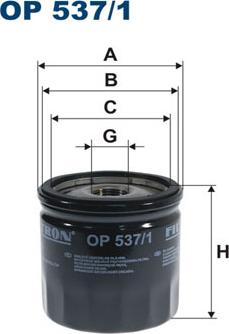 Filtron OP537/1 - Eļļas filtrs adetalas.lv