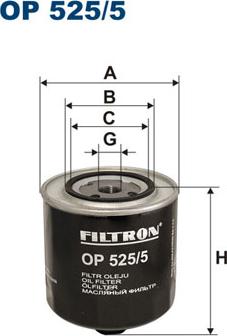 Filtron OP525/5 - Eļļas filtrs adetalas.lv