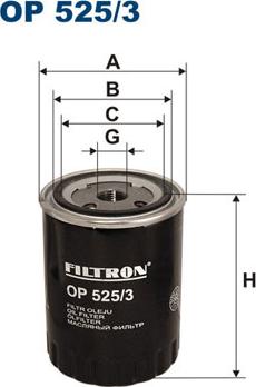 Filtron OP525/3 - Eļļas filtrs adetalas.lv