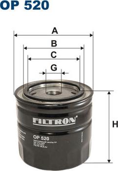 Filtron OP520 - Eļļas filtrs adetalas.lv