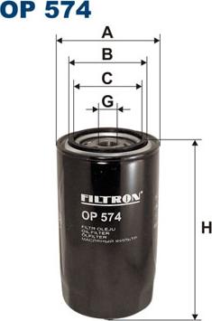 Filtron OP574 - Eļļas filtrs adetalas.lv