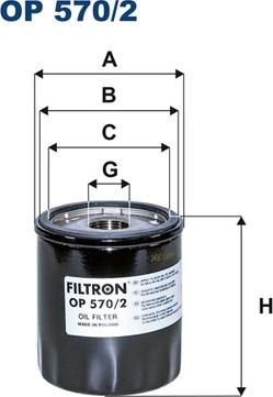 Filtron OP570/2 - Eļļas filtrs adetalas.lv