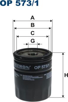 Filtron OP573/1 - Eļļas filtrs adetalas.lv