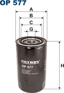 Filtron OP577 - Eļļas filtrs adetalas.lv