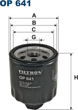 Filtron OP641 - Eļļas filtrs adetalas.lv