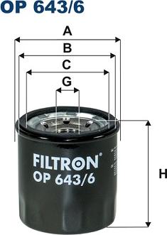 Filtron OP643/6 - Eļļas filtrs adetalas.lv