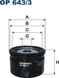 Filtron OP643/3 - Eļļas filtrs adetalas.lv