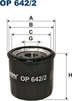 Filtron OP642/2 - Eļļas filtrs adetalas.lv