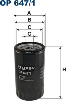 Filtron OP647/1 - Eļļas filtrs adetalas.lv