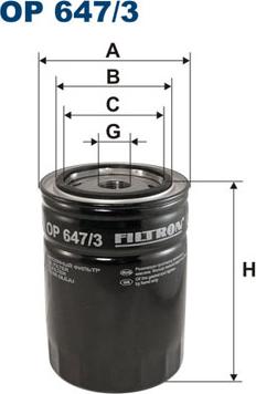 Filtron OP647/3 - Eļļas filtrs adetalas.lv