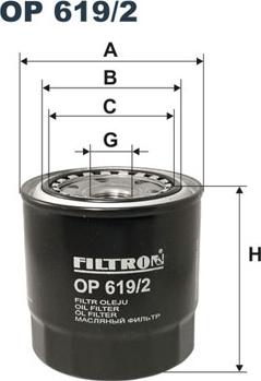 Filtron OP619/2 - Eļļas filtrs adetalas.lv