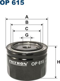 Filtron OP615 - Eļļas filtrs adetalas.lv