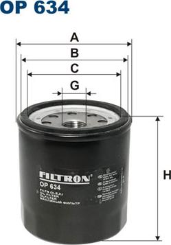 Filtron OP634 - Eļļas filtrs adetalas.lv