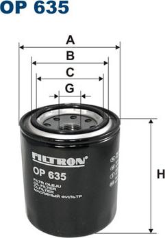 Filtron OP635 - Eļļas filtrs adetalas.lv