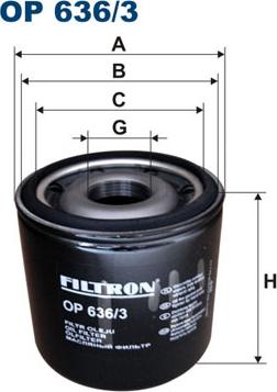 Filtron OP636/3 - Eļļas filtrs adetalas.lv