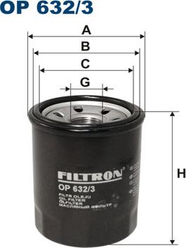 Filtron OP632/3 - Eļļas filtrs adetalas.lv