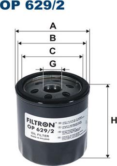 Filtron OP629/2 - Eļļas filtrs adetalas.lv