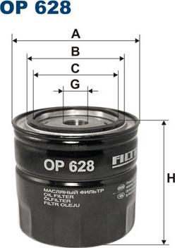 Filtron OP628 - Eļļas filtrs adetalas.lv