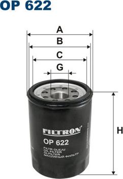 Filtron OP622 - Eļļas filtrs adetalas.lv