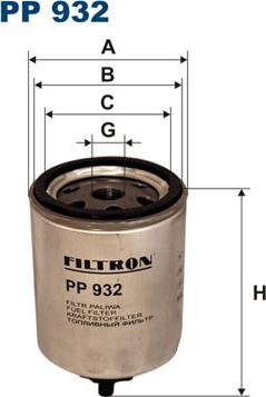 Filtron PP932 - Degvielas filtrs adetalas.lv