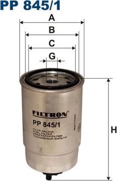 Filtron PP845/1 - Degvielas filtrs adetalas.lv