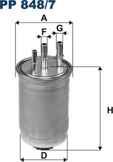 Filtron PP 848/7 - Degvielas filtrs adetalas.lv