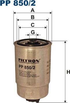 Filtron PP850/2 - Degvielas filtrs adetalas.lv