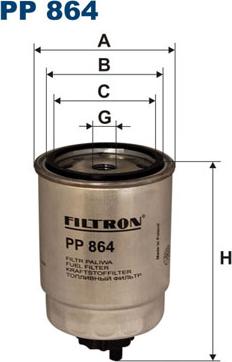 Filtron PP864 - Degvielas filtrs adetalas.lv