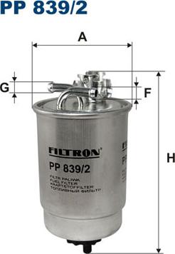 Filtron PP839/2 - Degvielas filtrs adetalas.lv