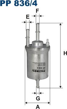 Filtron PP836/4 - Degvielas filtrs adetalas.lv