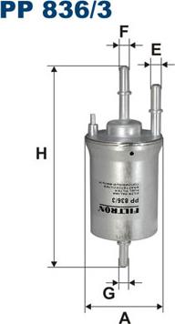 Filtron PP836/3 - Degvielas filtrs adetalas.lv