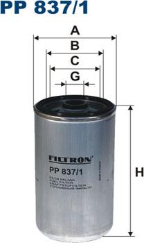 Filtron PP837/1 - Degvielas filtrs adetalas.lv