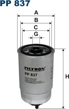 Filtron PP837 - Degvielas filtrs adetalas.lv