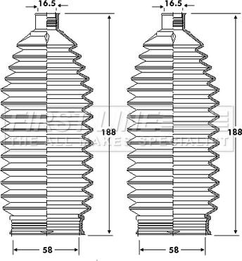 First Line FSG3417 - Putekļusargu komplekts, Stūres iekārta adetalas.lv