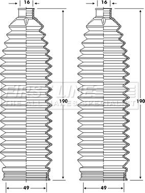 First Line FSG3421 - Putekļusargu komplekts, Stūres iekārta adetalas.lv