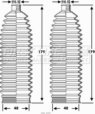 First Line FSG3397 - Putekļusargu komplekts, Stūres iekārta adetalas.lv