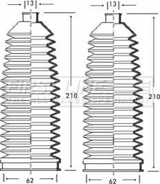 First Line FSG3227 - Putekļusargu komplekts, Stūres iekārta adetalas.lv