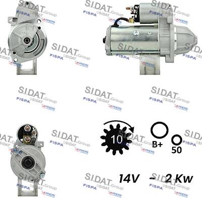 Fispa S12VA0010A2 - Starteris adetalas.lv